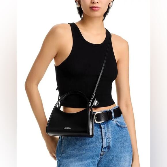 Marc Jacobs Leather Crossbody Bag Black Claw Clip